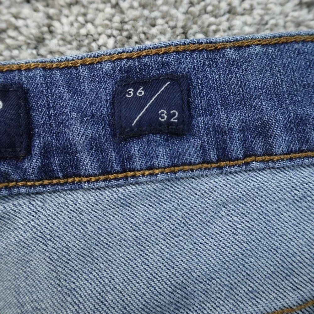 Lucky Brand Jeans Mens 34X32 Dark Blue Denim Pants 221 Straight Stretch Preppy‎